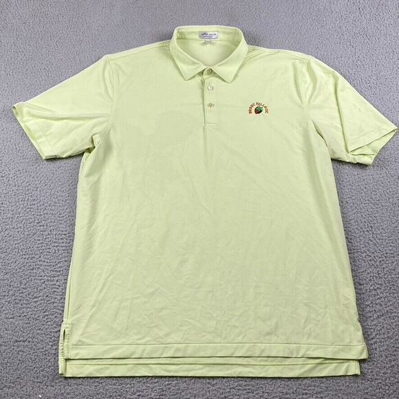 Peter Millar Summer Comfort Polo Shirt Men's XL Green Striped Berry Hills CC - Picture 1 of 10